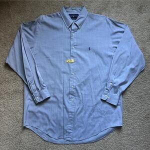 Ralph Lauren Yarmouth Cotton Pinpoint Oxford Dress Shirt Gray Men's 16.5 34/35